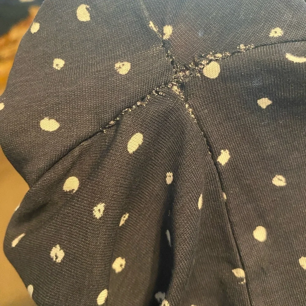 J.Crew Womens NWT Black Polka Dot Tissue Turtleneck Shirt